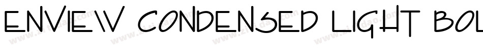 Enview Condensed Light BoldItalic字体转换